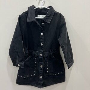 NWT Zara black denim dress